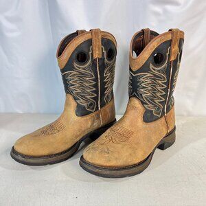 Lil' Rebel Durango Little Kid Black Brown 8" Western Boot 3.5M Cowboy - DBT0164